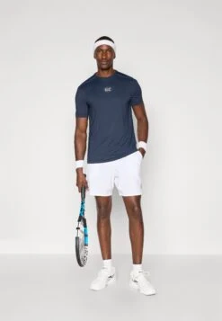 EA7 Emporio Armani TENNIS PRO TEE - Sports T-shirt - Blue -Total Wear Store 690eb5715ff141e0b9f61642adc3956f