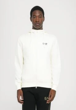 EA7 Emporio Armani TRAIN CORE HOODIE - Hoodie - Vanilla Ice