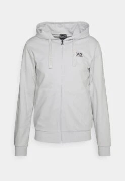 EA7 Emporio Armani Zip-Up Sweatshirt - Light Grey -Total Wear Store 6c1234393ecb44c3830c8068121f4181