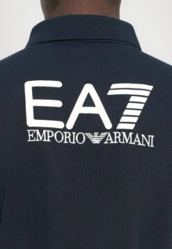 EA7 Emporio Armani TRAIN VISIBILITY POLO - Polo Shirt - Blue/cream -Total Wear Store 6c365815ea2042d785125a2569a988a1