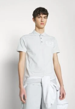 EA7 Emporio Armani Polo Shirt - Light Grey -Total Wear Store 6ccf7d10f8bb4a439ba216004bbf4ddc