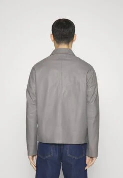 Emporio Armani Blouson Jacket - Leather Jacket - Grigio -Total Wear Store 6e10189ca72c49a0a217cd9efb308268