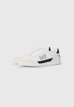 EA7 Emporio Armani NEW HERITAGE UNISEX - Trainers - White/black -Total Wear Store 6ecdf48877784daa9c8a67ed978b023d