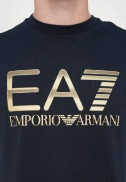 EA7 Emporio Armani TRAIN LOGO TEE - Print T-shirt - Blue -Total Wear Store 6f3fccbb95af42a3b165196d554fd111