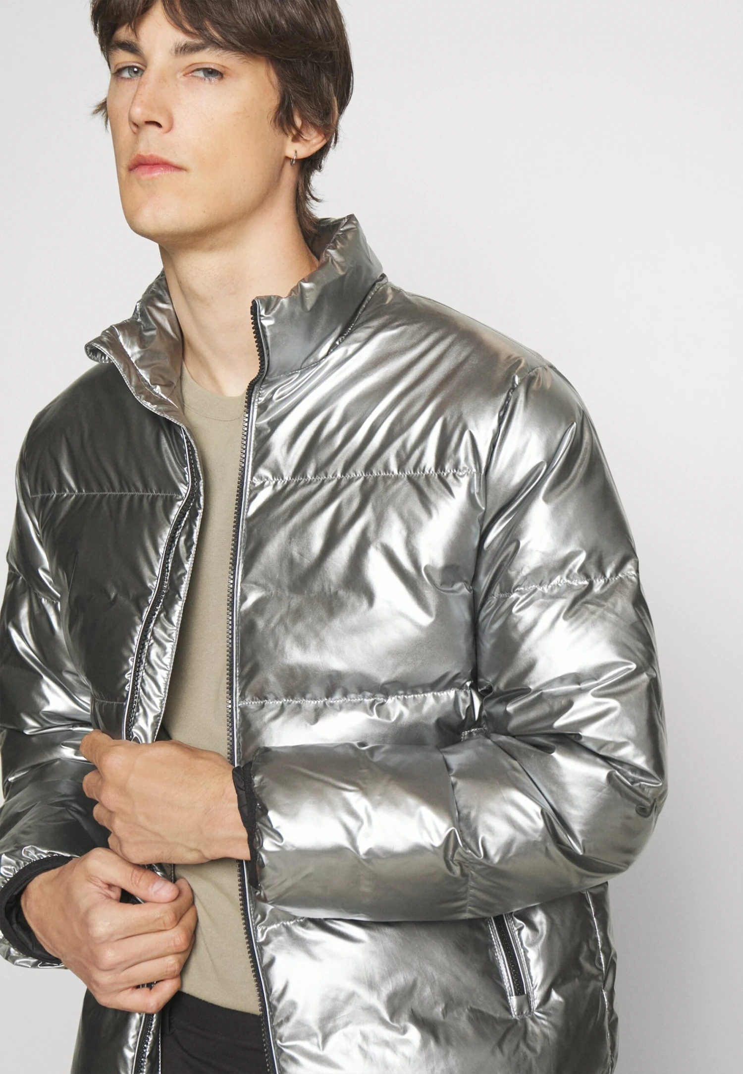 EA7 Emporio Armani Winter Jacket - Grigio Chiaro 6 EA7 Emporio Armani Winter Jacket - Grigio Chiaro - Image 4
