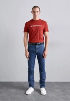 Emporio Armani TONGUE BELT - Belt - Nero/testa Di Moro -Total Wear Store 70bc73a8a0aa4b668bfe7f4a338ecb0e