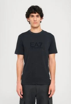 EA7 Emporio Armani TRAIN TEE BIG LOGO - Print T-shirt - Black