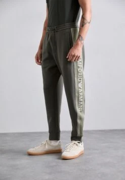 Emporio Armani TROUSER - Tracksuit Bottoms - Olive