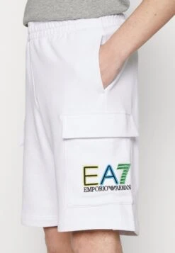EA7 Emporio Armani Shorts - Tracksuit Bottoms - White -Total Wear Store 7283c6a10d904816940c126e8676482c