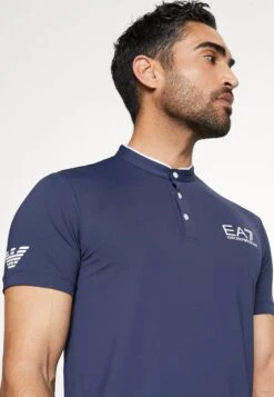 EA7 Emporio Armani Tennis Pro Serafino - Sports T-Shirt - Navy Blue -Total Wear Store 73064c29331b4ef7bc3574700c50d4ae