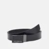 Emporio Armani CINTURA VITELLO GRANATO PLATE BELT - Belt - Nero