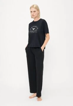 Emporio Armani LOOSE FIT TROUSERS - Pyjama Bottoms - Black -Total Wear Store 74008afbd7a544e6a37cfa99f5c79e72