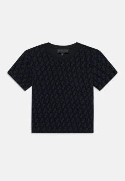 Emporio Armani Print T-shirt - Blu Navy/flock Blu