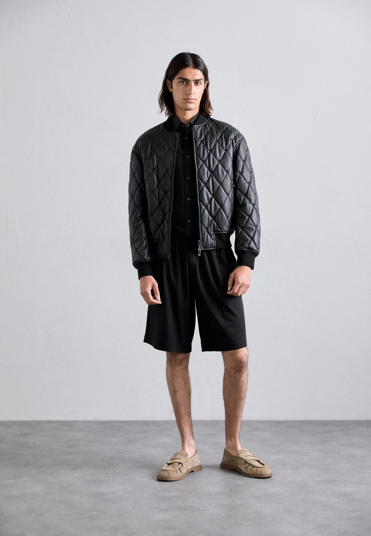 Emporio Armani BLOUSON JACKET - Leather Jacket - Black Beauty 4 Emporio Armani BLOUSON JACKET - Leather Jacket - Black Beauty - Image 2