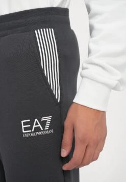 EA7 Emporio Armani TRAIN LINES PANTS - Tracksuit Bottoms - Asphalt -Total Wear Store 76fba488cbcf4ccbb55c3ee9c51e9755