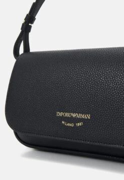 Emporio Armani FLAP CROSS - Cross Body Bag - Nero/silver-coloured -Total Wear Store 771423765dbc45e0bf19960aacd12683