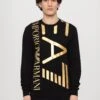 EA7 Emporio Armani TRAIN LOGO SERIES OVERSIZE - Sweatshirt - Black/gold -Total Wear Store 772adef014174fc68a17904573184372