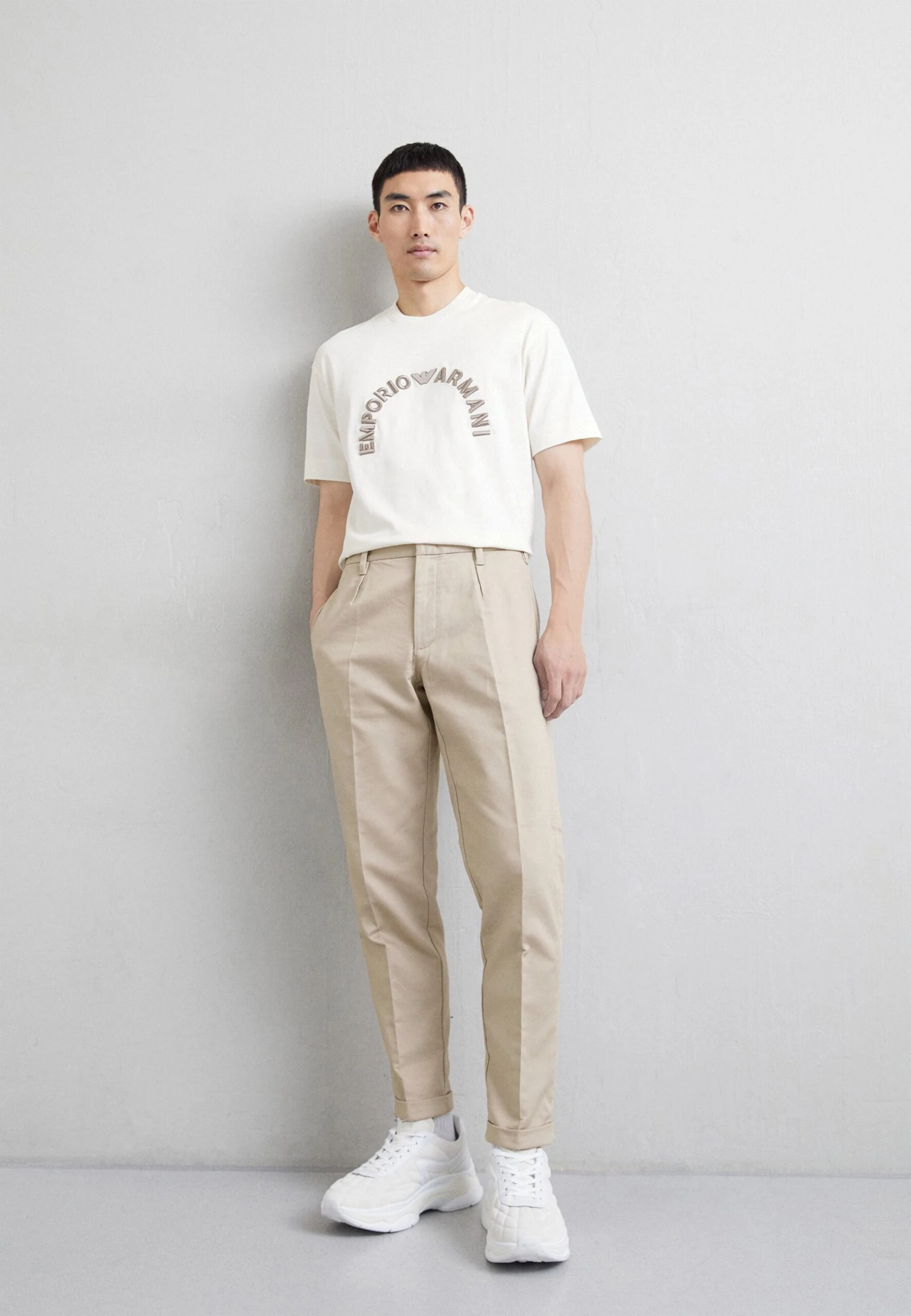 Emporio Armani Print T-Shirt - Vanilla 4 Emporio Armani Print T-Shirt - Vanilla - Image 2