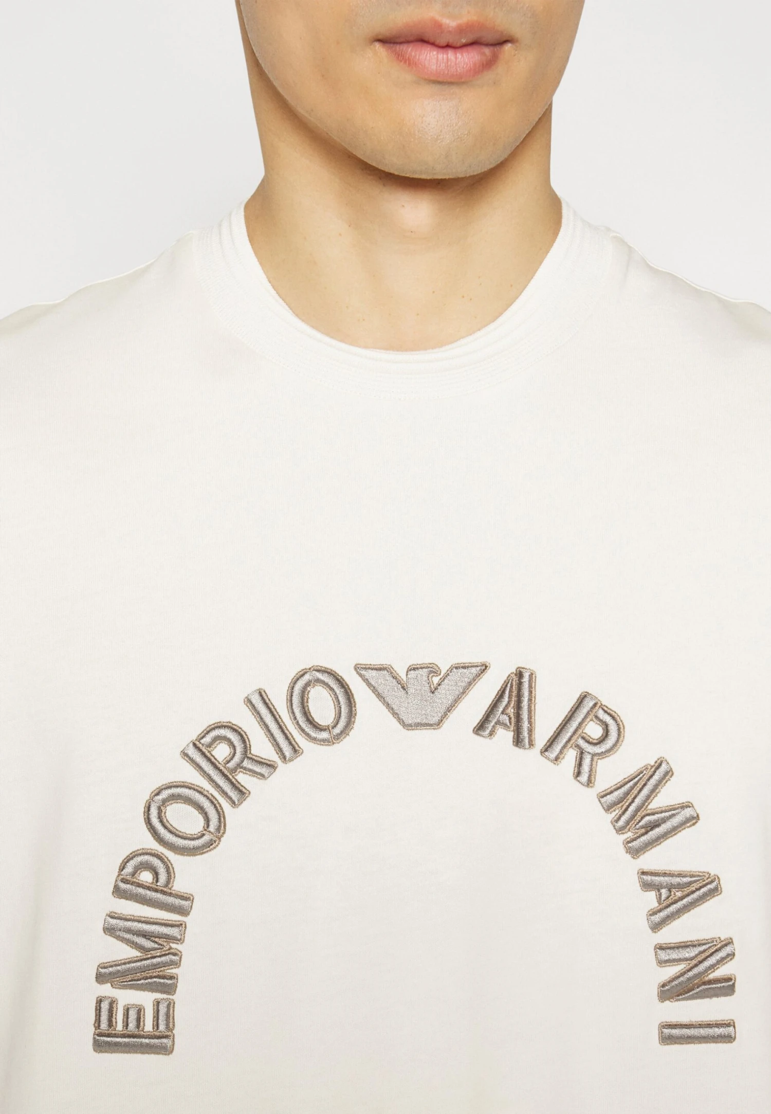 Emporio Armani Print T-Shirt - Vanilla 9 Emporio Armani Print T-Shirt - Vanilla - Image 7