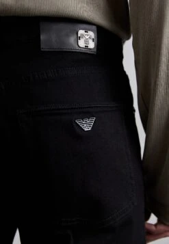 Emporio Armani 5 POCKETS PANT - Straight Leg Jeans - Black Denim -Total Wear Store 7af0d1484c1642cda9472bfb3fbff60f
