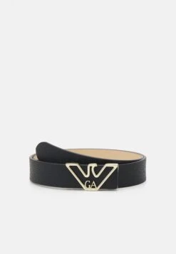 Emporio Armani PLATE BELT - Belt - Nero