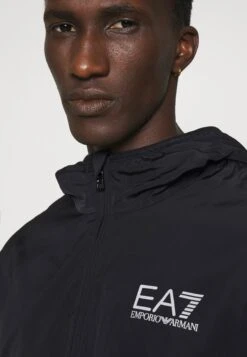 EA7 Emporio Armani Windbreaker - Black/White -Total Wear Store 7b2c31540c9c4236bea3f1ede2eb9c9e