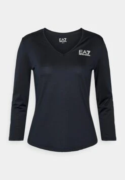 EA7 Emporio Armani Tennis Pro Classic Tee - Long Sleeved Top - Navy Blue -Total Wear Store 7ba1909fa130480ab0c1cb4a951c9070