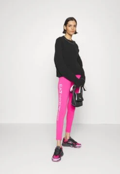 EA7 Emporio Armani Leggings - Trousers - Pink/White -Total Wear Store 7be9488e07224e6899e7d3fd545fc56f