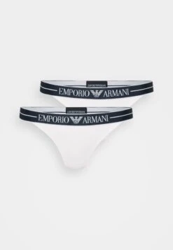 Emporio Armani PARTE BASSA THONG 2 PACK - Thong - White -Total Wear Store 7da4594112a2440b9fc5177ca58b6caa