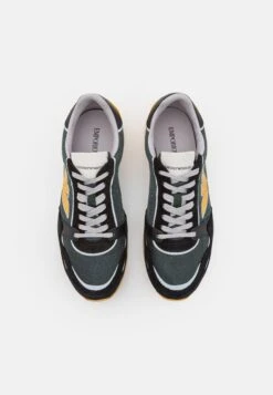 Emporio Armani Trainers - Black/Off-White/Scarlett -Total Wear Store 7dea0c7f00514f84b8558e3398a0a9b5