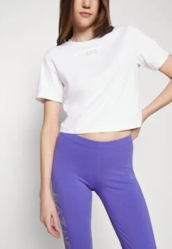 EA7 Emporio Armani Basic T-Shirt - White/Gold-Coloured -Total Wear Store 7eb205666c0540feb2be0a6cc351a1a7