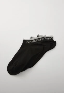 Emporio Armani ANKLE SOCKS 3 PACK - Socks - Black/grey/white -Total Wear Store 7f0610ecbf924bf0a25a9b539fdde9bd
