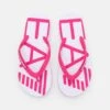 EA7 Emporio Armani Water Sports Oversize Logo Unisex - T-Bar Sandals - White/Pink