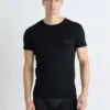 Emporio Armani SLEEVE CREW NECK - Print T-shirt - Black