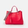 Emporio Armani Shopping Cervo Sfoderato - Tote Bag - Rosso/Mora