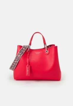 Emporio Armani Shopping Cervo Sfoderato - Tote Bag - Rosso/Mora