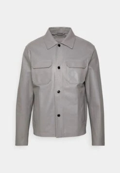 Emporio Armani Blouson Jacket - Leather Jacket - Grigio -Total Wear Store 80d354685d3a4ceaa8066e8cd6966b89