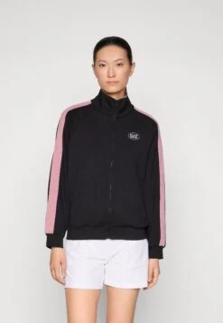 EA7 Emporio Armani GOLF PRO TOP - Zip-up Sweatshirt - Black Beauty