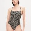 Emporio Armani SWIMSUIT - Swimsuit - Black/beige