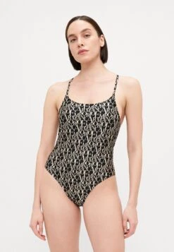 Emporio Armani SWIMSUIT - Swimsuit - Black/beige