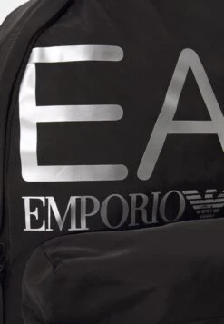 EA7 Emporio Armani Train Logo Series Backpack - Rucksack - Black/Silver Logo -Total Wear Store 8156524be6fa4aadb6fff10dd5b0fb54