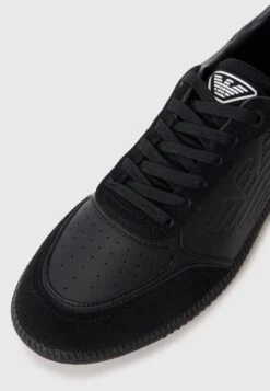 EA7 Emporio Armani NEW HERITAGE EAGLE UNISEX - Trainers - Triple Black/white -Total Wear Store 82c06bfe9f9b4ea3aed7031ffffbfecf