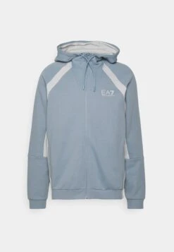 EA7 Emporio Armani Zip-Up Sweatshirt - Light Blue -Total Wear Store 83ac1b94975f4181b4b53e88ff84af55