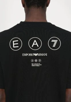 EA7 Emporio Armani TRAIN LOGO OVERSIZE TEE - Print T-shirt - Black -Total Wear Store 83ac48a524a6484aae157003307eae92