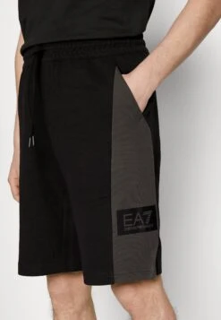 EA7 Emporio Armani Bermuda - Tracksuit Bottoms - Black -Total Wear Store 8462ce6bb0a249989f832fa1a805a901