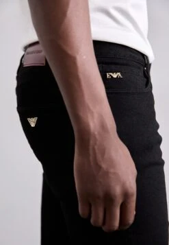 Emporio Armani 5 POCKETS PANT - Slim Fit Jeans - Black Denim -Total Wear Store 847b6404e71a4db1bfb474eb92f9b0b5