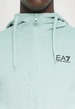 EA7 Emporio Armani TRAIN CORE HOODIE - Hoodie - Blue Surf -Total Wear Store 850d0fd85199442380587c392744018f