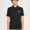EA7 Emporio Armani TRAIN LABEL - Polo Shirt - Black -Total Wear Store 8532b122ae83427dab9de0e6eec9fb52