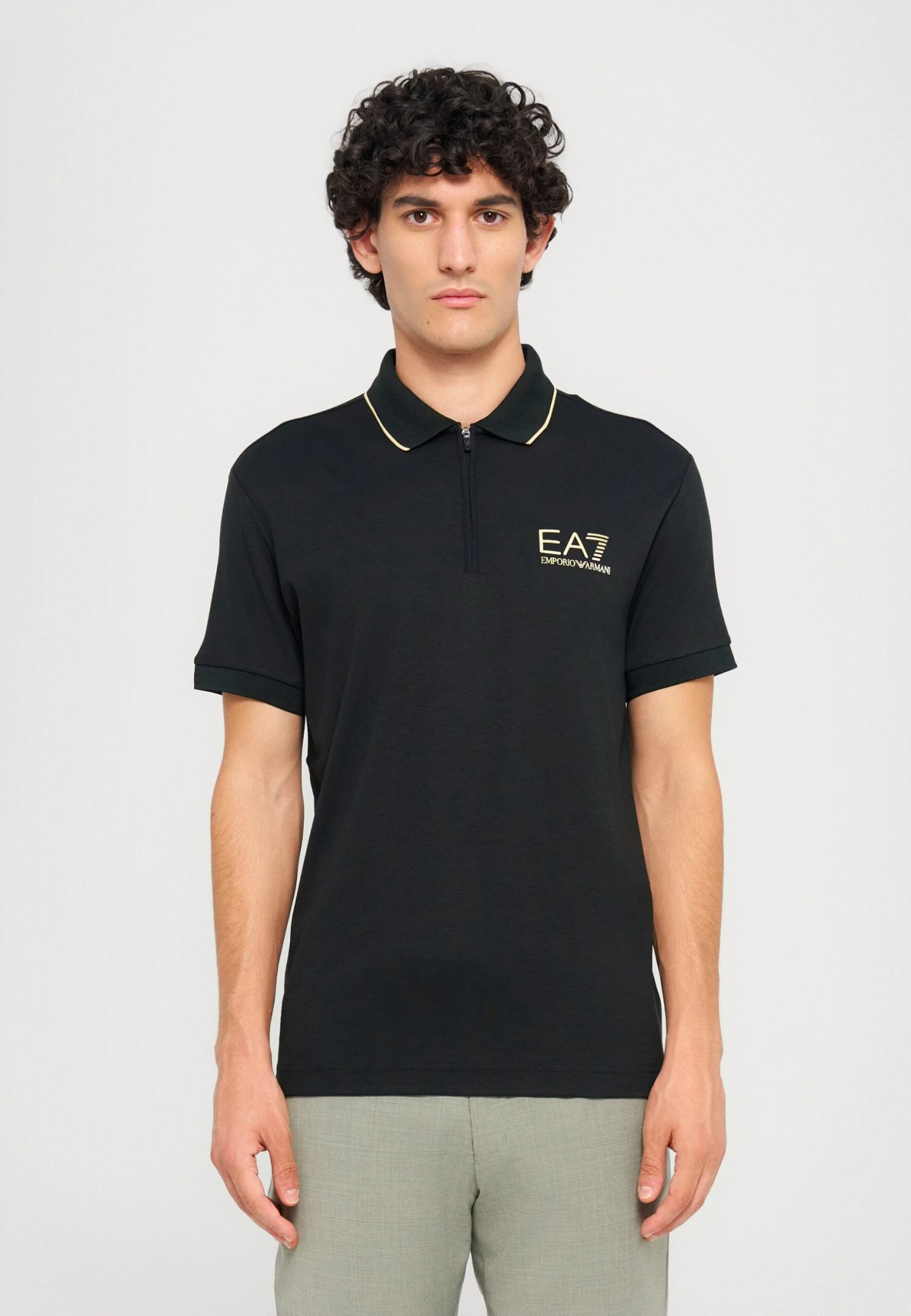 EA7 Emporio Armani TRAIN LABEL - Polo Shirt - Black 3 EA7 Emporio Armani TRAIN LABEL - Polo Shirt - Black