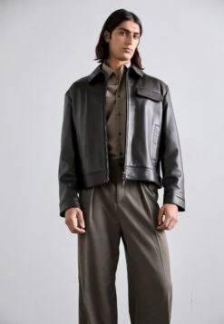 Emporio Armani BLOUSON JACKET - Leather Jacket - Meteorite -Total Wear Store 85653976128d4876ae1406d958fca506